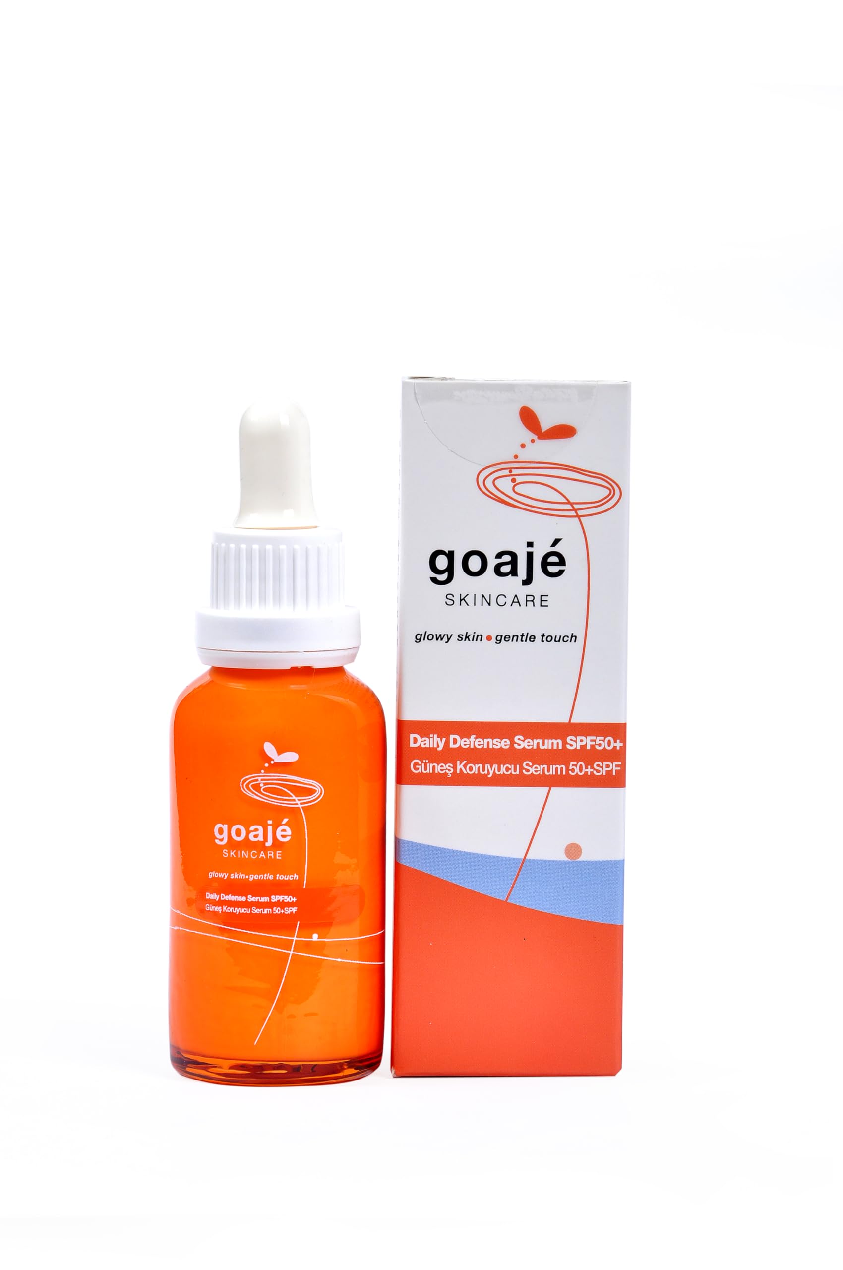 Goaje SKINCARE Yüz Güneş Serumu 50+ Faktör Leke Karşıtı ve Beyaz İz Bırakmayan Nemlendirici Güneş Koruyucu Tüm Cilt Tipleri 30 ml