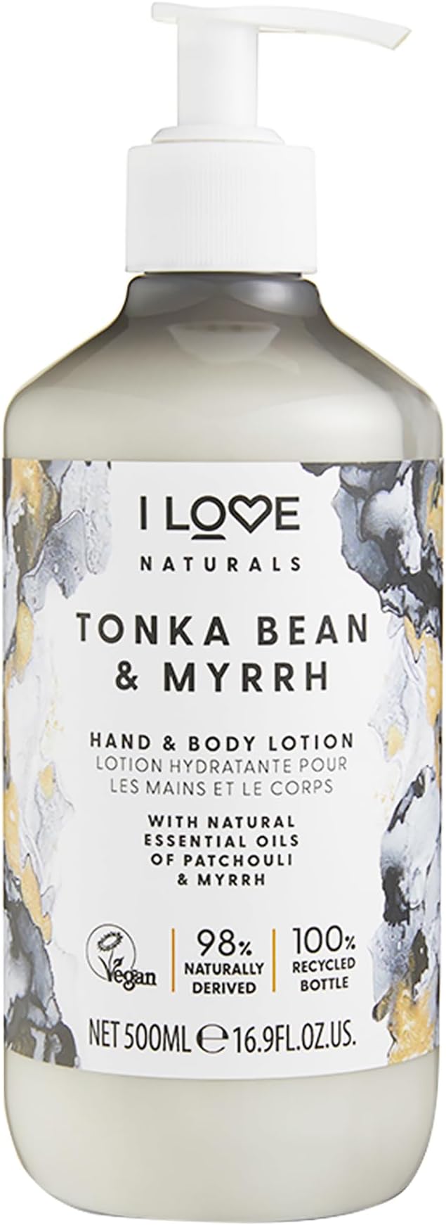 Naturals Tonka Bean & Myrrh Hand & Body Lotion, Essential Oils Of Patchouli & Myrrh, Crafted With Ingredients Such as Shea Butter, 500ml