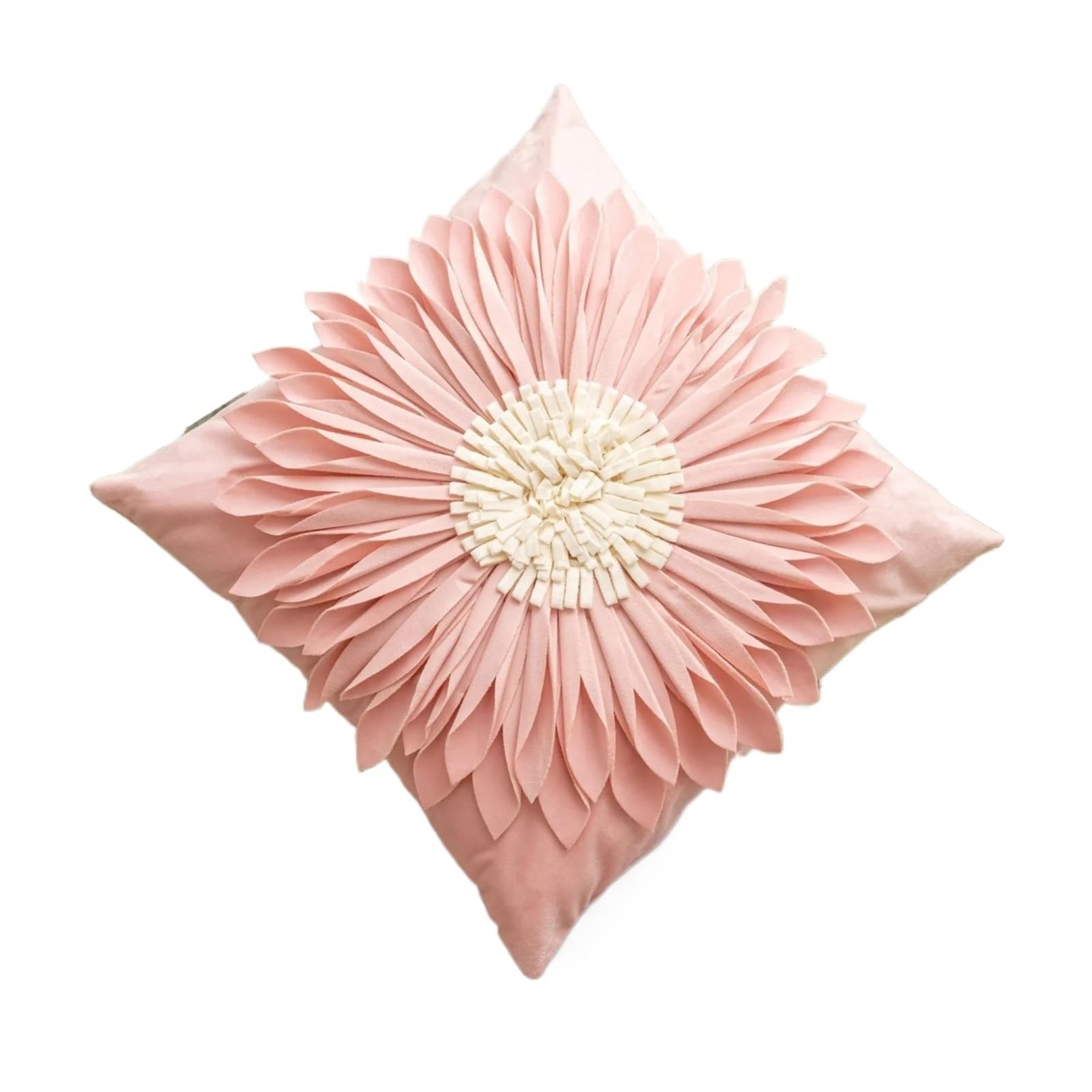 LCKKJHG Pink Flower Decoration Pillow Cover 30x50/45x45CM 3D Handmade Cushion For Office Home Pillowcase(7-45 by 45cm)