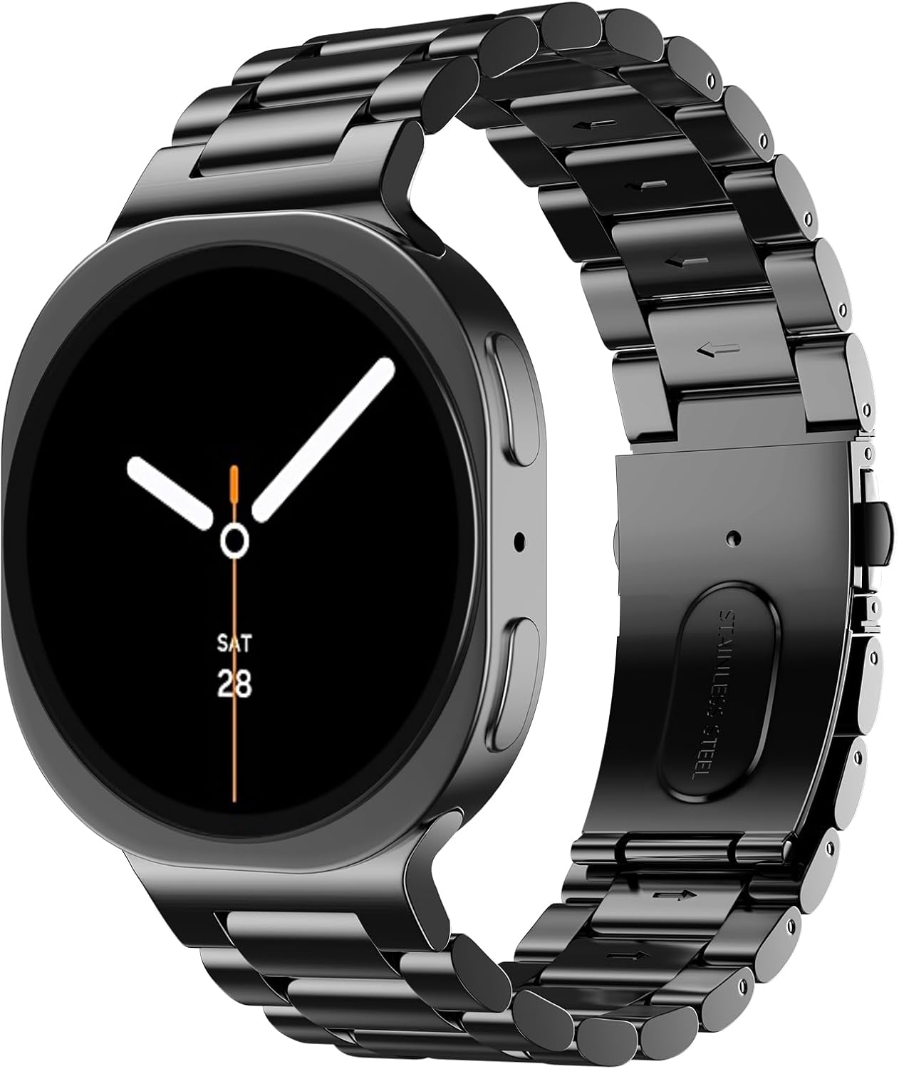 TiMOVO Metal Bands Compatible with Samsung Galaxy Watch 8 40 mm 44mm/Galaxy Watch 8 Classic 46mm (2025), No Gap Stainless Steel Replacement Strap for Men Women