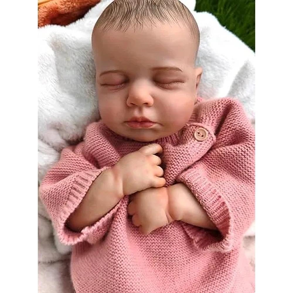 Zero pam Reborn Baby Dolls Girls 50 CM Realistic Silicone Dolls Full Body Lifelike Sleeping Newborn Baby Dolls Anatomically Correct For Girls Toys