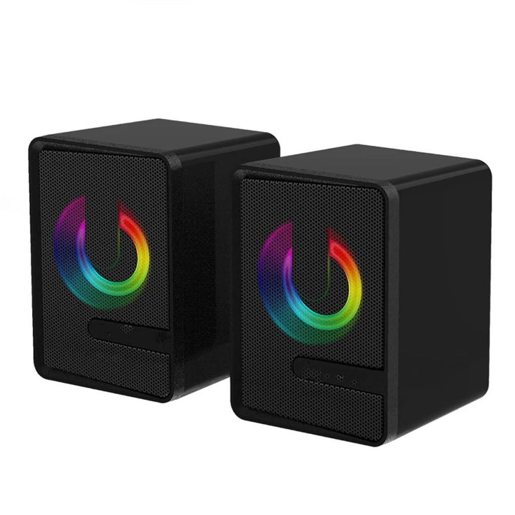 Altavoz de ordenador con cable subwoofer portátil mini RGB para PC 7