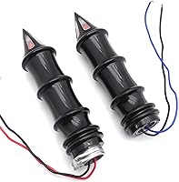 Vista 1 de HTTMT MT291-017-7/8'' - Agarres de manubrio negros para motocicleta de 7/8 pulgadas con señales de giro, compatibles con H-D XL Sportster 1200