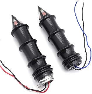 MT291-017-7/8''- Motorcycle Black Hand Grips 7/8" Turn Signals Fit Compatible with H-D Xl Sportster 1200 Custom Cd