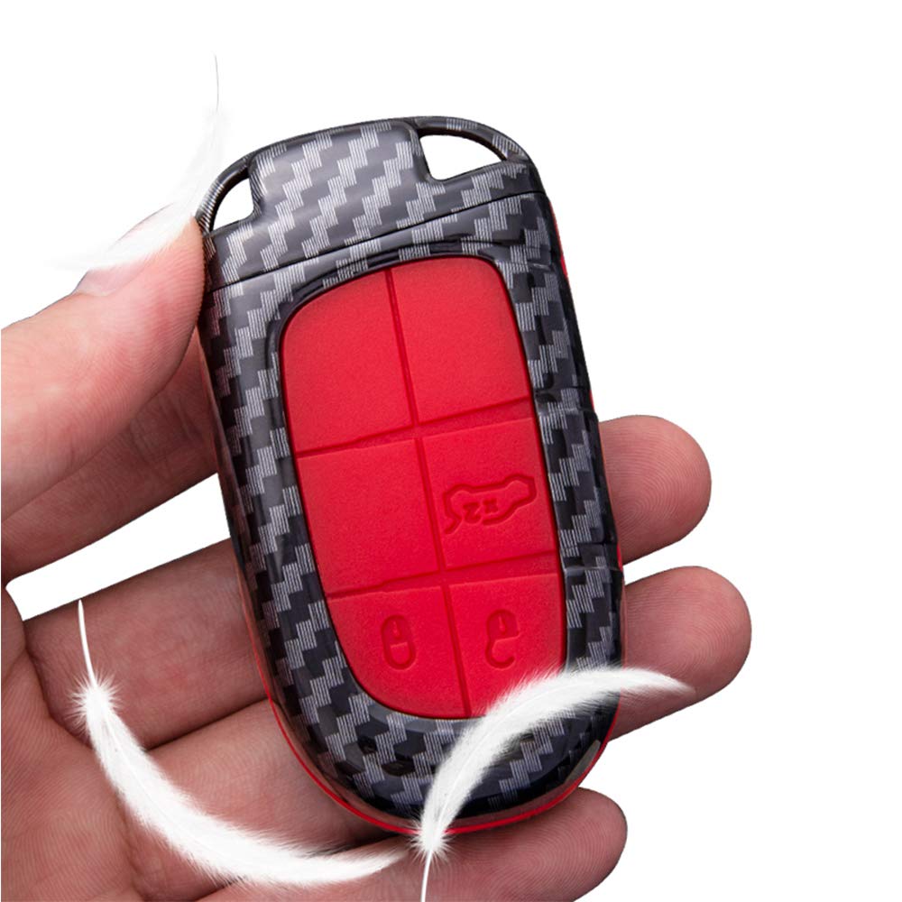 Cover Portachiavi In Fibra Di Carbonio ABS Per Dodge RAM 1500/2500/3500 (2019-2021) - Guscio Protettivo Antigraffio