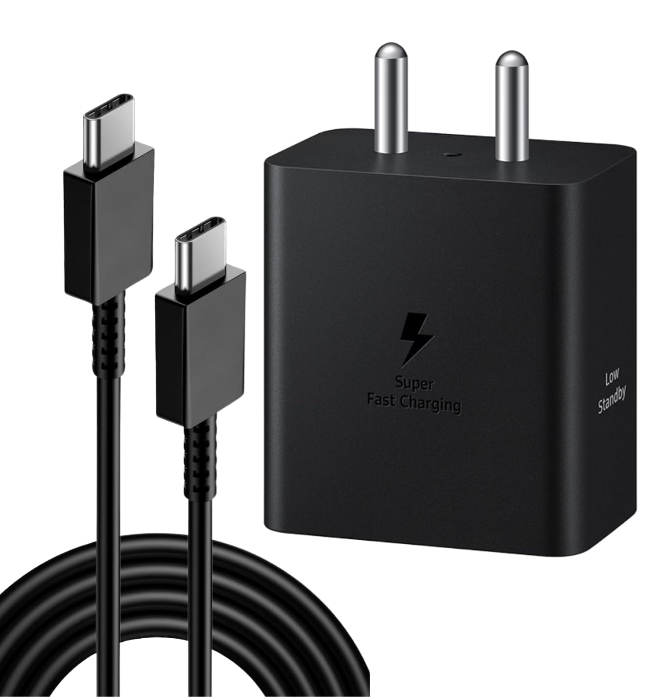 Samsung 45W C-Type Super-Fast Charger with Cable for Samsung Galaxy S25/S25 Plus/S25 Ultra/S24/23/22/21 (Ultra/Plus/FE) A56/Note 20/S10 5G/9/8/M16 (S/A/F/M Series) USB C PD 3.0 Charge Adapter (Black)-image-33
