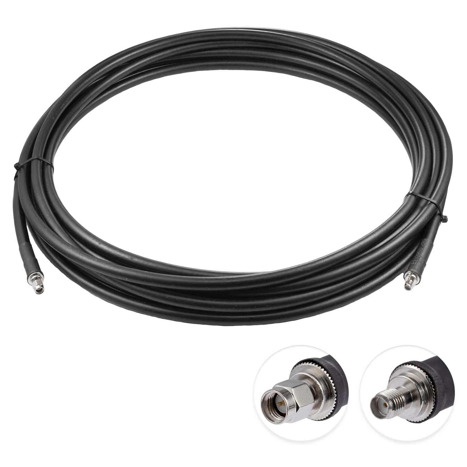 Vecys Câble SMA Mâle vers SMA Femelle Cloison VLMR400 32.8ft / 10M RF Câble Coaxial pour Routeur Antenne Amplificateur de Signal Adaptateur Sans Fil