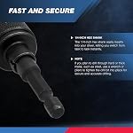 NEIKO 20753A Keyless Drill Chuck for Impact Driver, Chuck Conversion Adapter, 1/4” Hex Shank, Convert Cordless Screwdrivers into Power Drills in Seconds, for Round-Shank Drill Bits, No Keys Needed