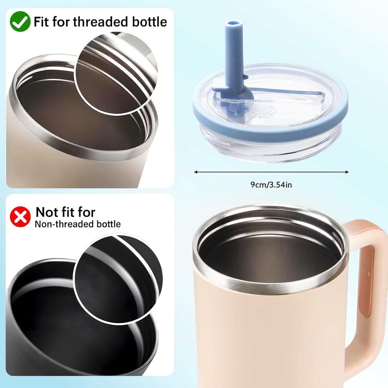 Stanley Cup Accessoires Couvercles Anti-fuite De 1200 Ml Pour Tasse Stanley, Gobelet Avec Paille U00e0 Rabat Amovible Gourde Stanley