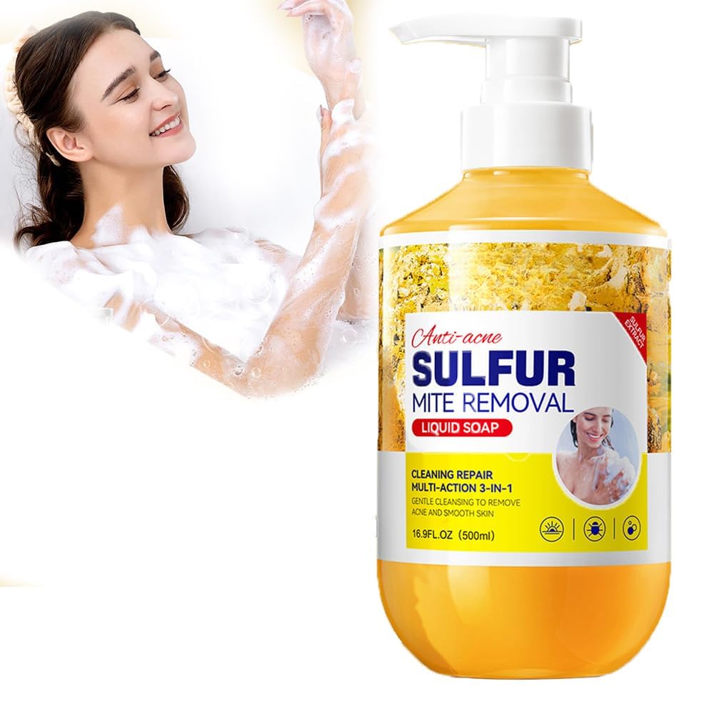 Generic Purifying Sulfur Body Wash Cleanser: Purify, Clarify, and Refresh-Deep Cleansing for a Clear & Moisturizes Skin,Enjoy a Soothing Shower
