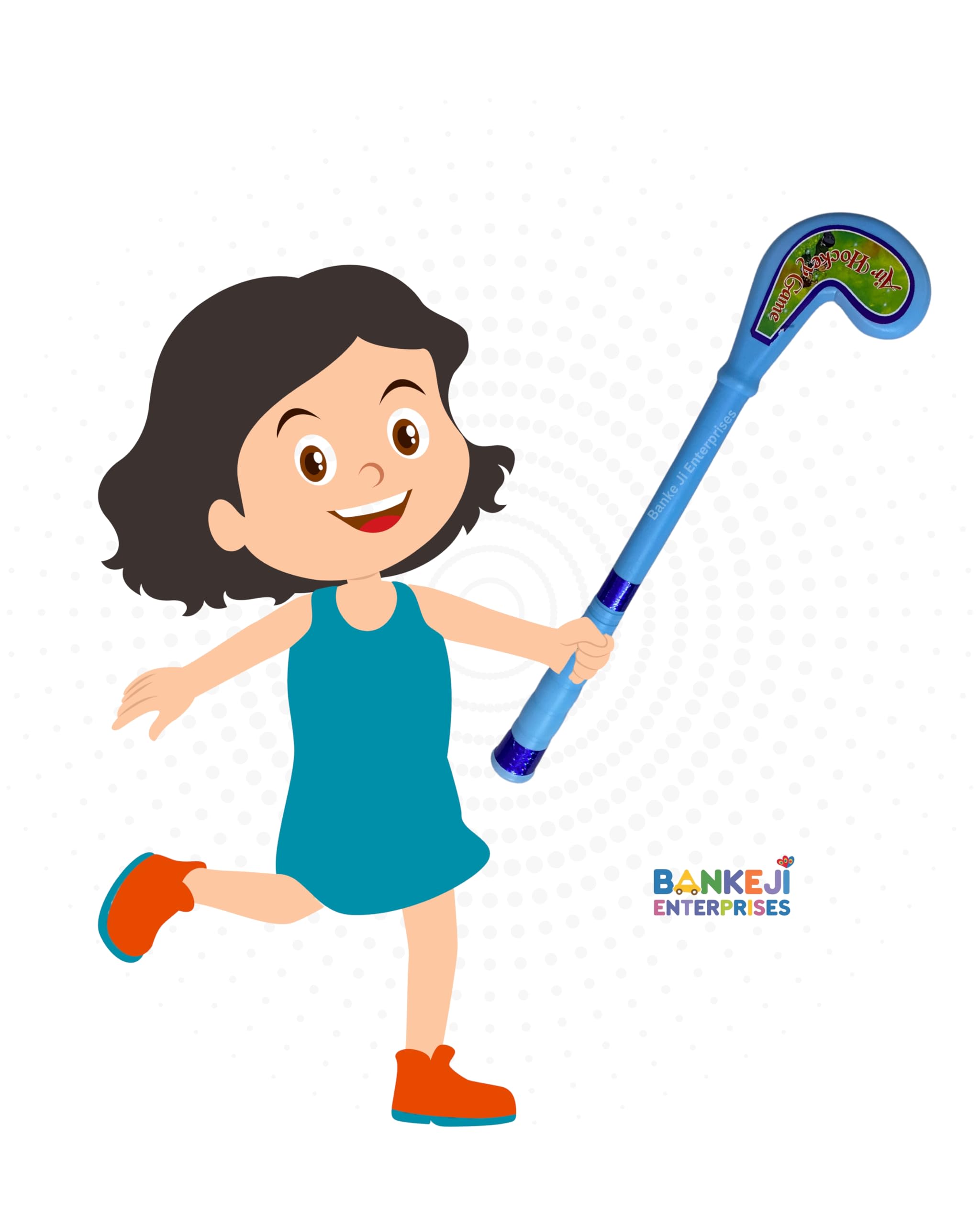 Banke Ji Sports Toys Combo Set, Cricket Bat, Hockey Stick, Tennis Racquet with Balls, Indoor Outdoor Play, Age 3+ Years 3