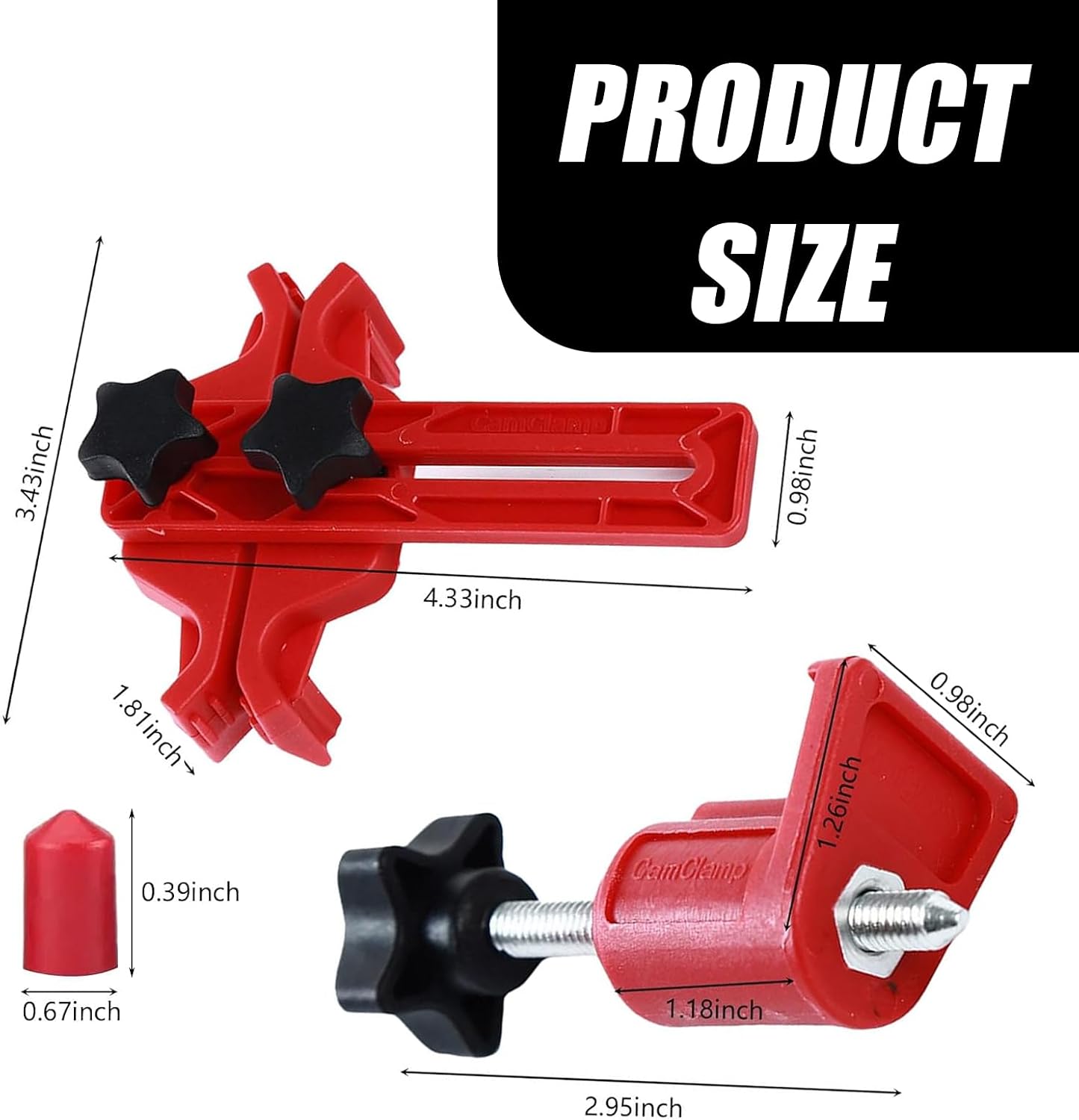 9 PCS Car Dual Cam Clamp Camshaft Kit, Car Anti Slip Dual Camshaft Clamp, Camshaft Engine Timing Sprocket Gear Locking Tool Kit, Universal for Car Accessories Tools (Red)