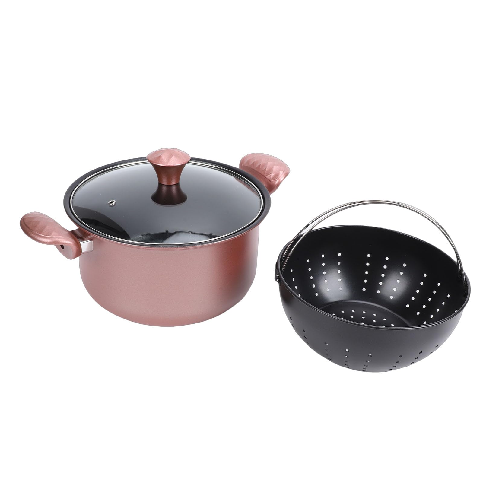 Pentola per Zuppa in Acciaio Inossidabile, Pentola Antiaderente con Coperchio, Manici Ergonomici per Fornelli a Gas, Fornelli a Induzione, Ideale per Bollire, Stufare e Cuocere
