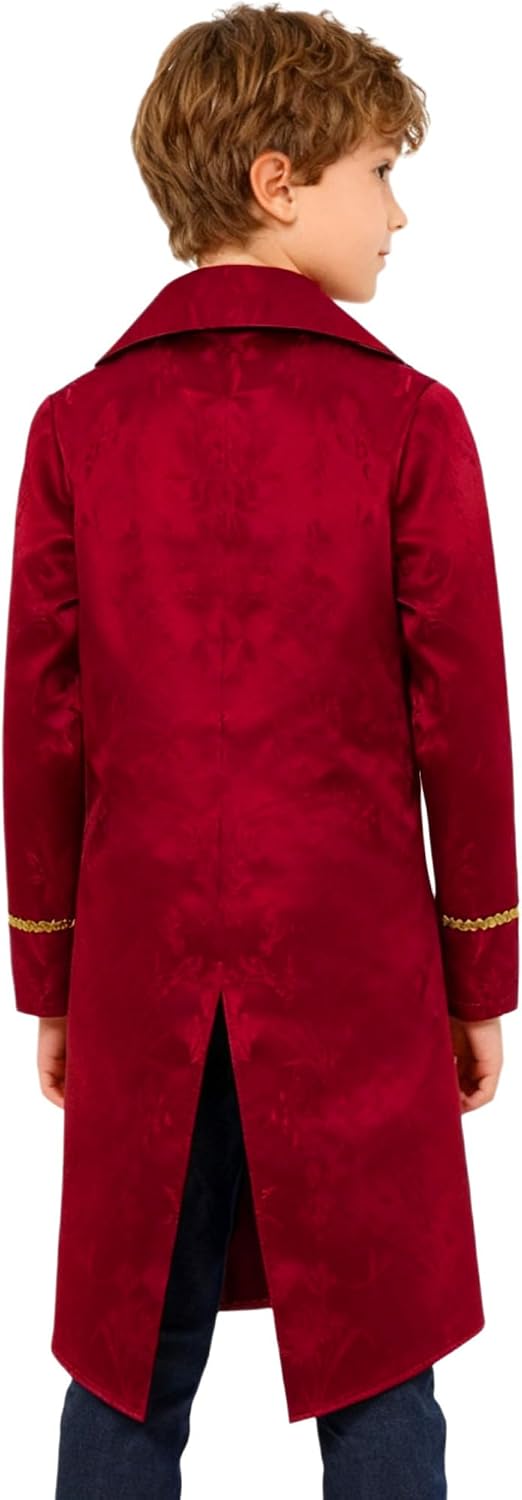 ACSUSS Boys Medieval Steampunk Tailcoat Jacket Victorian Frock Coat