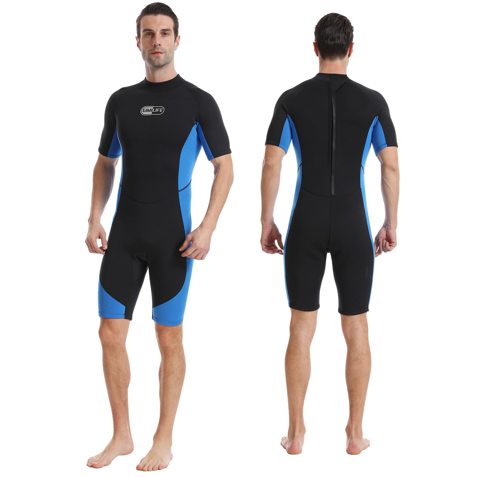 Gimilife Wetsuits for Men Women, Mens 3MM Shorty/FullWetsuit Neoprene Wetsuit Womens Full Body in Cold Water Keep Warm for Diving Surfing Snorkeling Kayaking