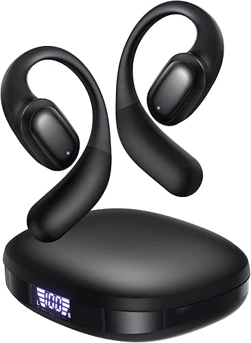 PSIER Open Ear Headphones with Mic, 40H Playtime Bluetooth 5.3