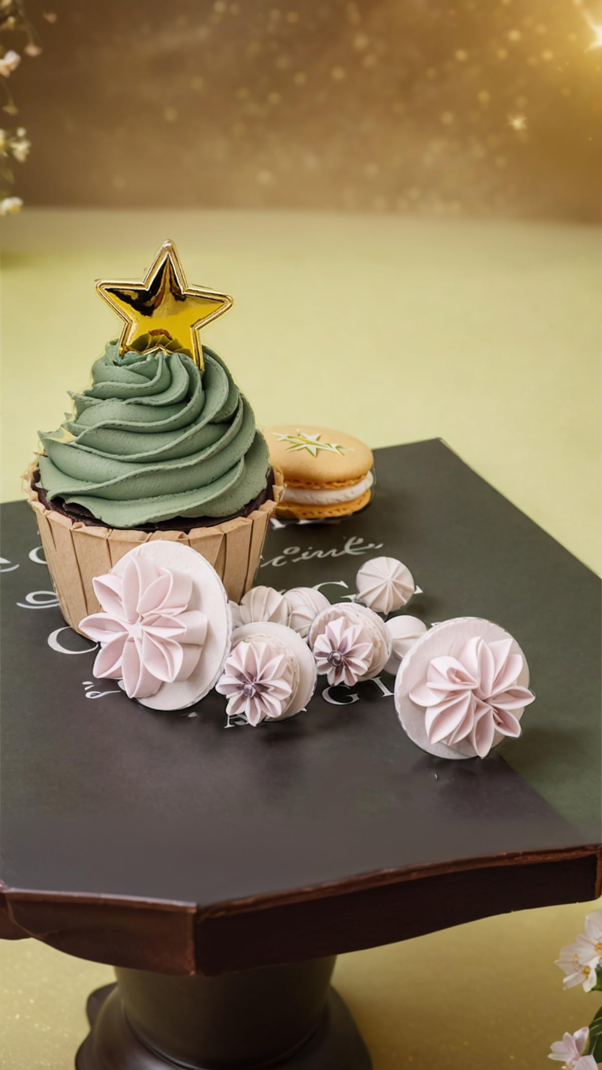 Sweet seven Sunflower and Chrysanthemum Fondant Cutter Set - Create Stunning Cake Decorations with Daisy and Gerbera Plunger Cutters - 4PCS Flower Molds for Cake Decorating, Cookies, and More!