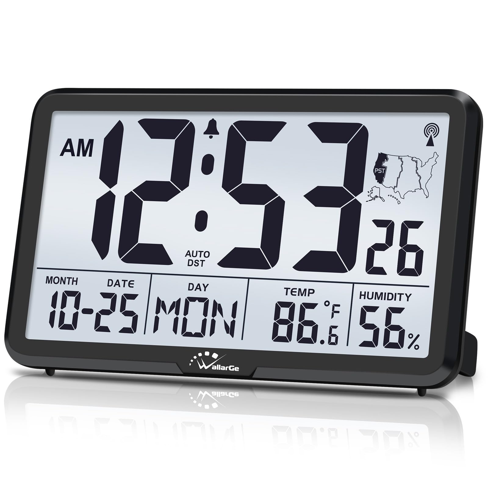 Photo 1 of WallarGe Atomic Wall Clock with Backlight, Battery Operated
