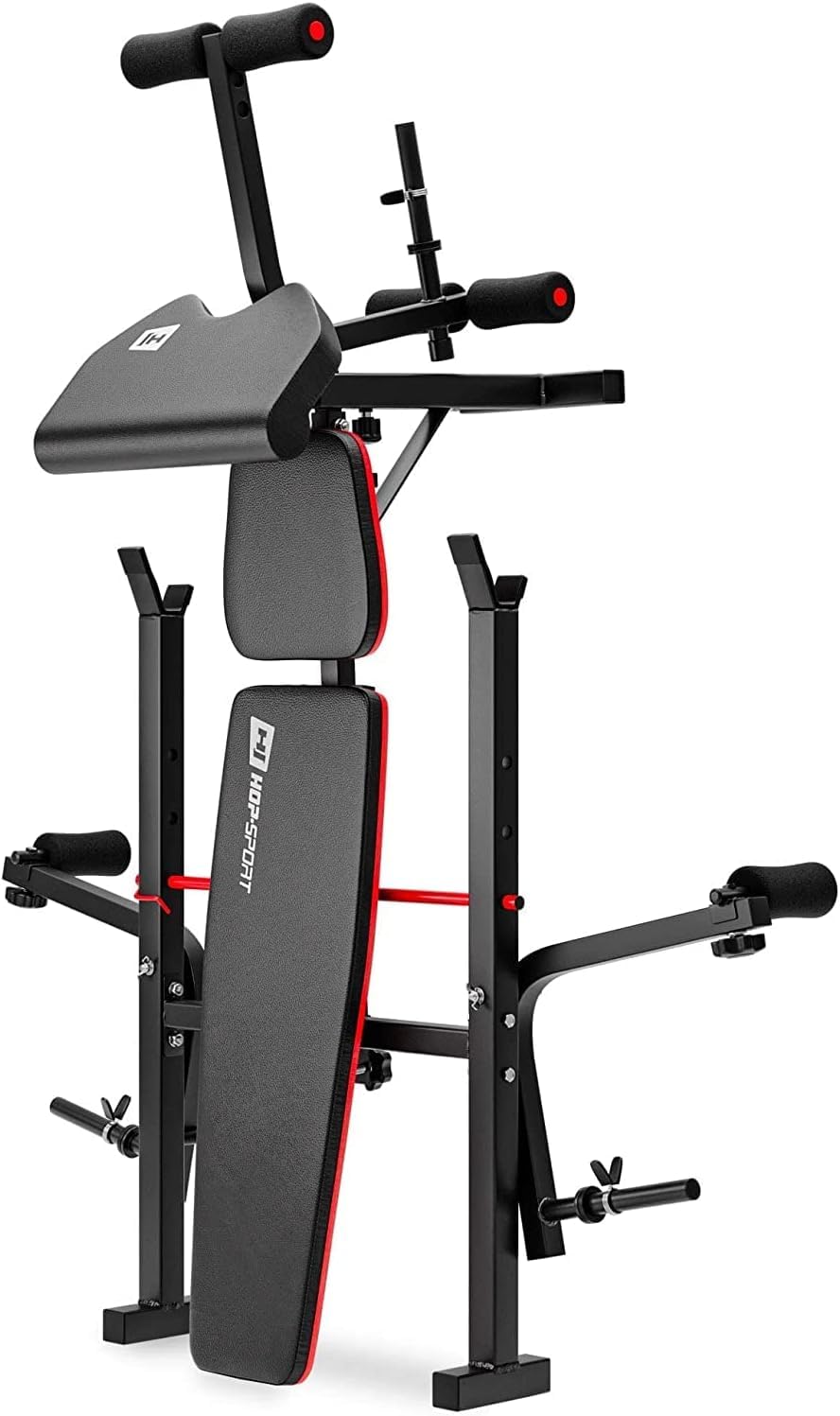 HOP-Sport® Banc de Musculation Pliable Inclinable HS-1055, Banc d'entraînement Complet, Support d'haltères, Entraîneur de Jambes, Multifonction pour Le Développé Couché avec Papillon