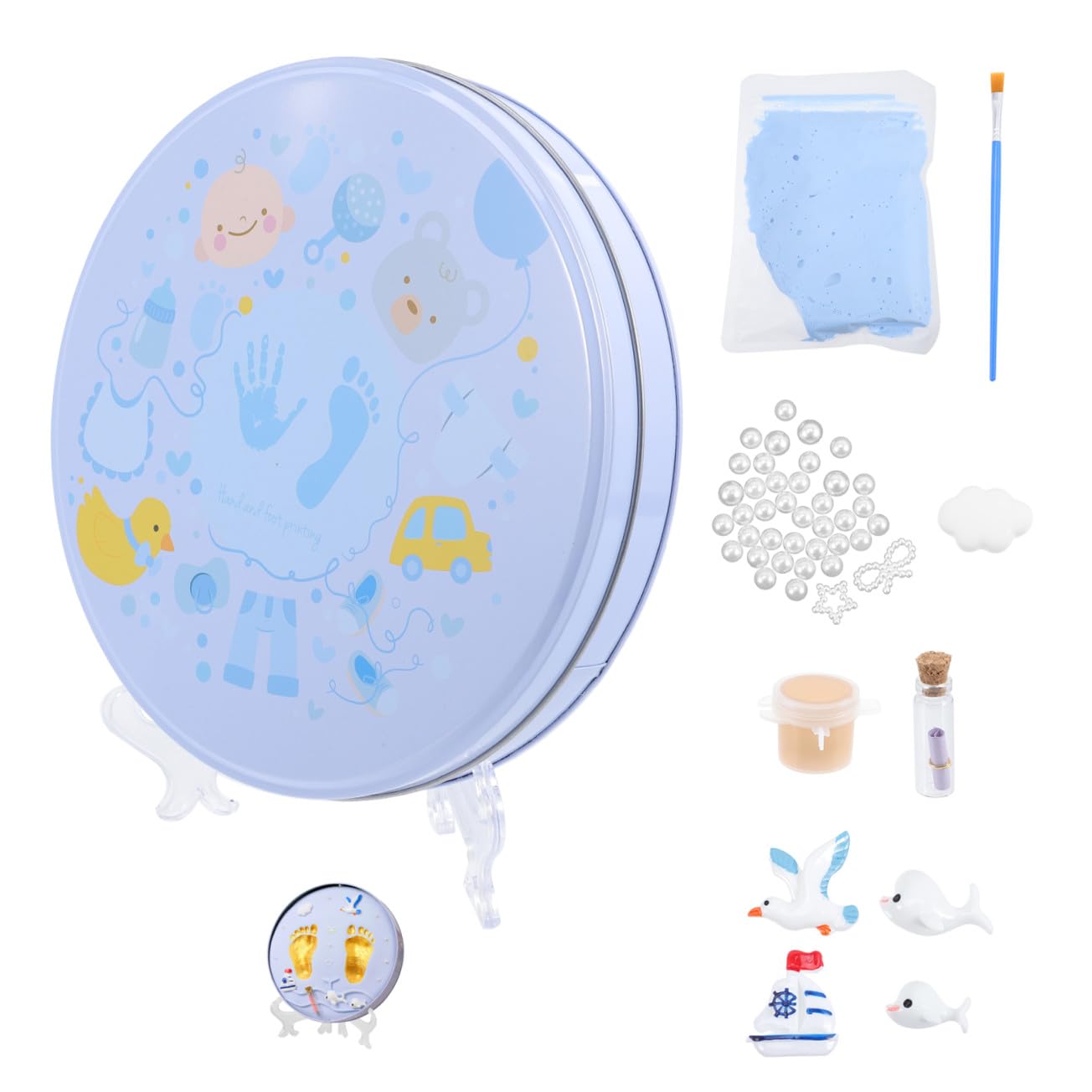 TOYANDONA Footprint Casting Mold Kit Baby Foot and Hand Print Kit Baby Footprint Keepsake Mold