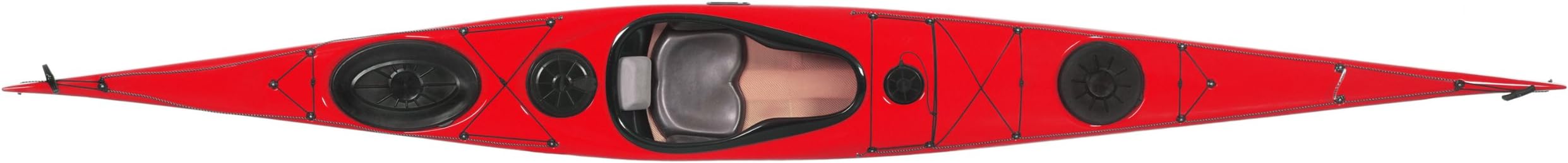 Vital 166 Composite Skeg Sea Kayak, Red/White