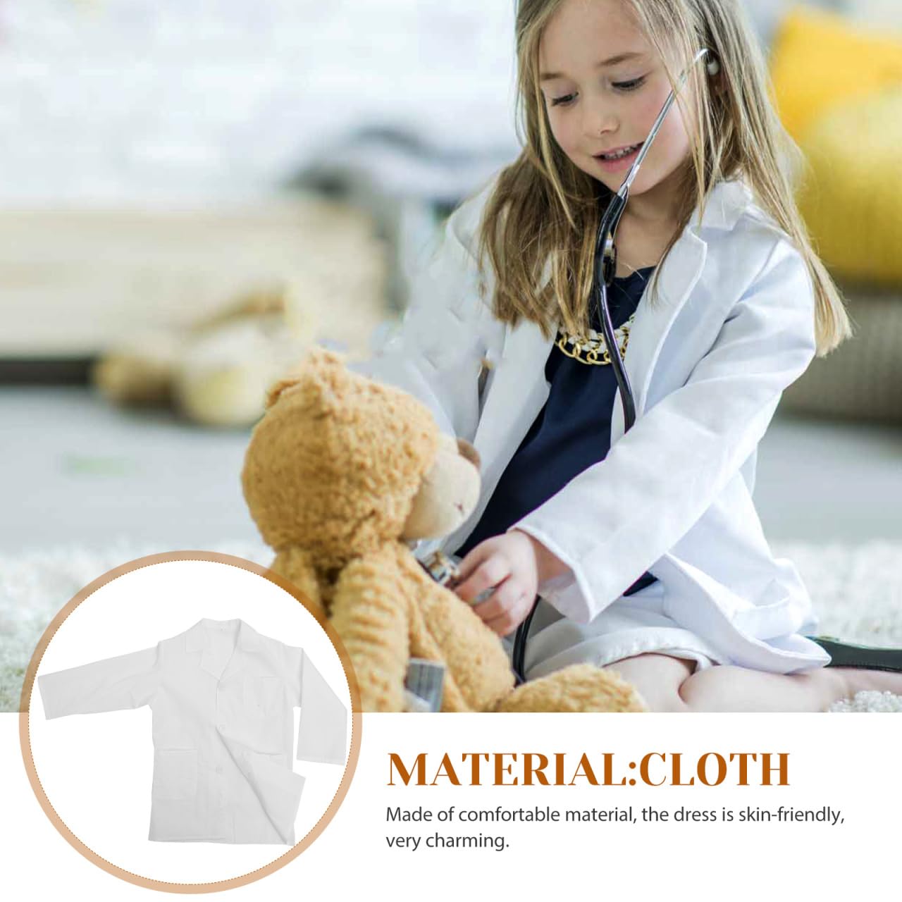 POPETPOP Lot de 10 blouses de laboratoire pour enfant - Blanc