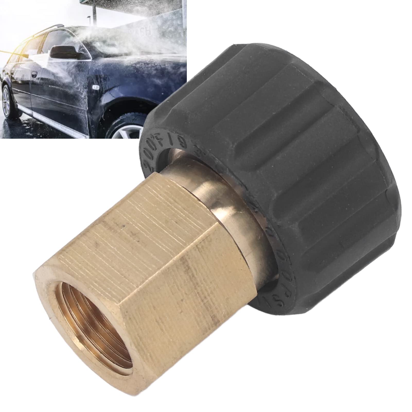 Adaptateur Nettoyeur Haute Pression 5000 PSI Mâle G3/8 Vers Femelle M22 - Laiton Robuste Pour Karcher Et Autres
