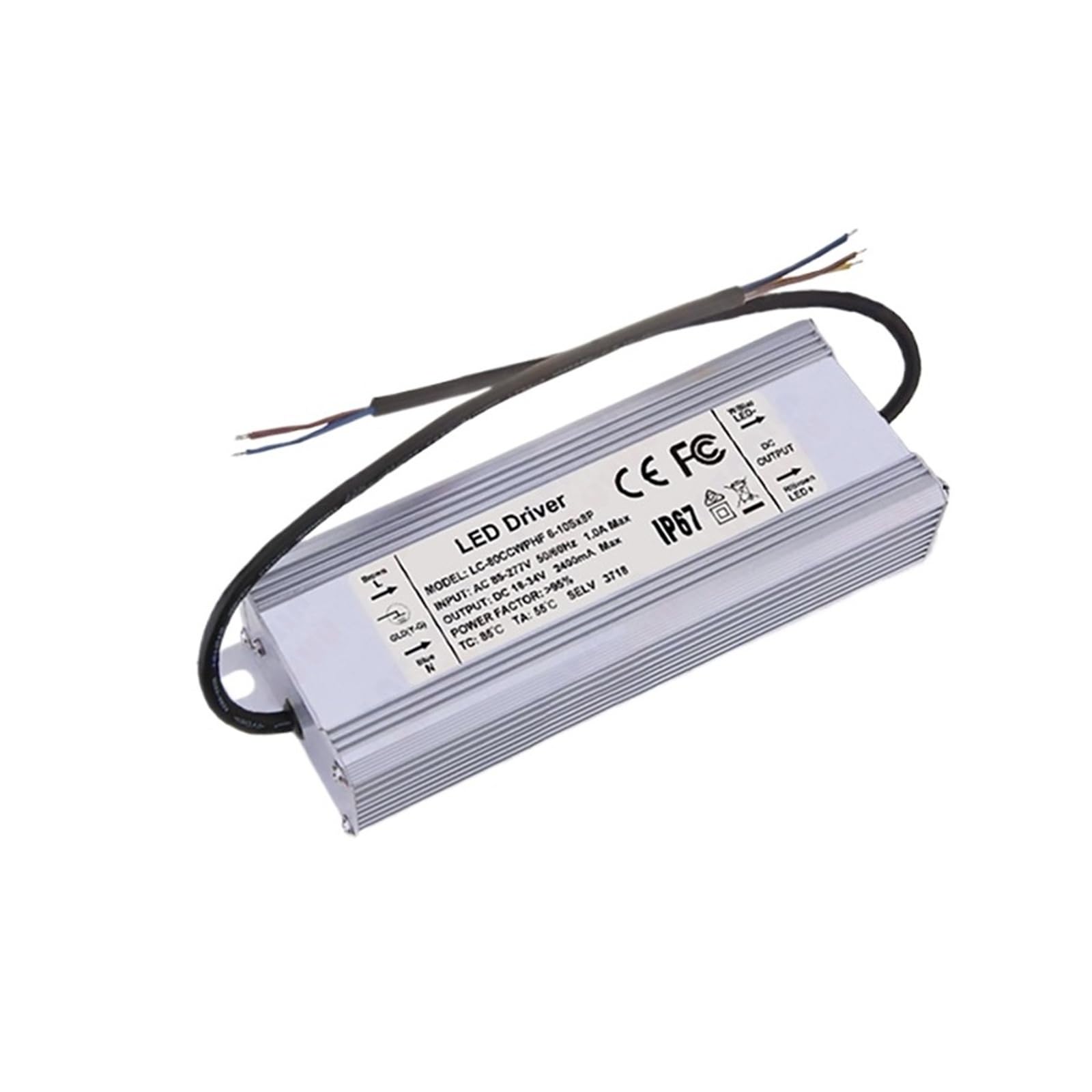 PWANUIGTE 60W 70W 80W LED Driver 2400mA 2100mA 1800mA 1500mA 1200mA 700mA Lighting Transformer(1200mA 30-65V WP)
