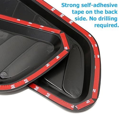 Miniatura 4 de Blilo Rejillas de ventilación para capó de automóvil, 2 rejillas de ventilación universales para capó de automóvil, cubierta de entrada de aire