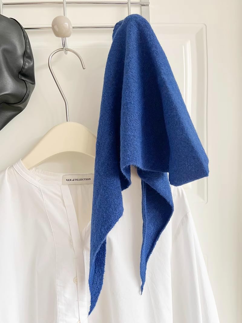 Knit Triangle Scarf for Women Knitted Head Scarf Y2k Bandana Fisherman Downtown Girl Aesthetic Accessories - Image 3