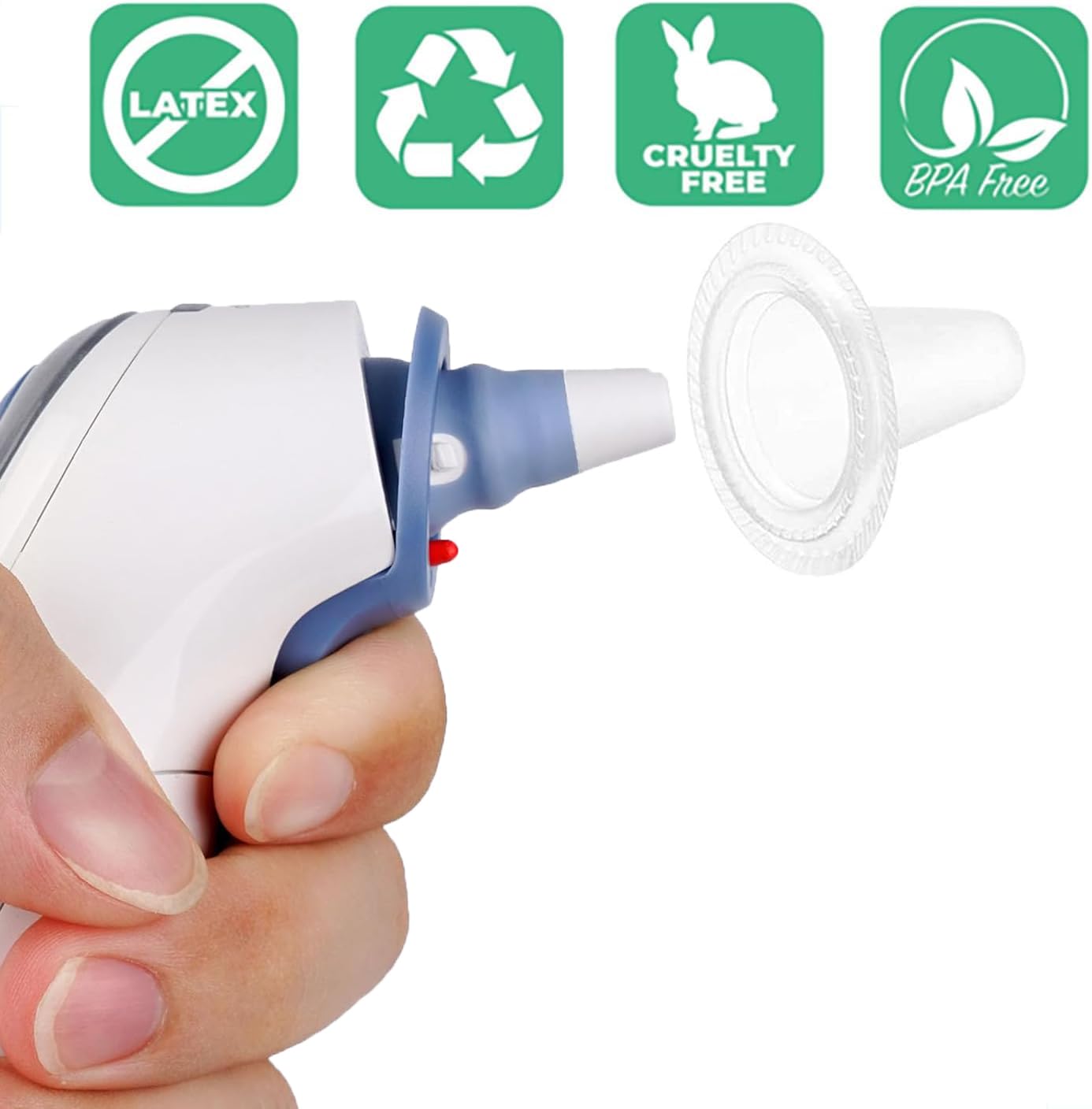 200PCS Cubiertas De Sonda De Termómetro De Oído, Termometro para Braun Recambio, para Todos Los Modelos Braun Thermoscan Y Otros Tipos