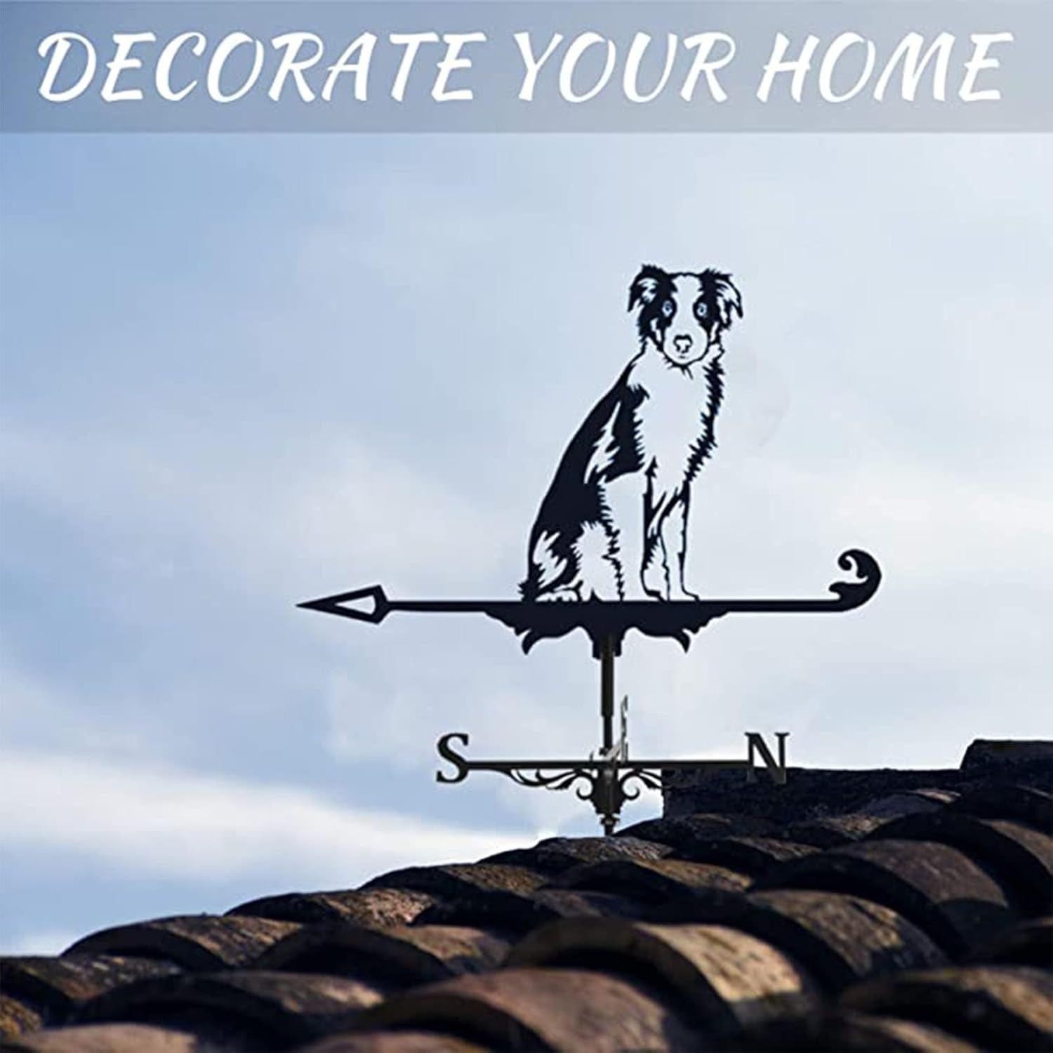 COAECJ Weathervane for Roof Weathervanes Metal Animal Stakes，Retro House Weathervane， for Outdoor Sheds Iron Yard Roof Barns Cupolas Decoration (Color : A)