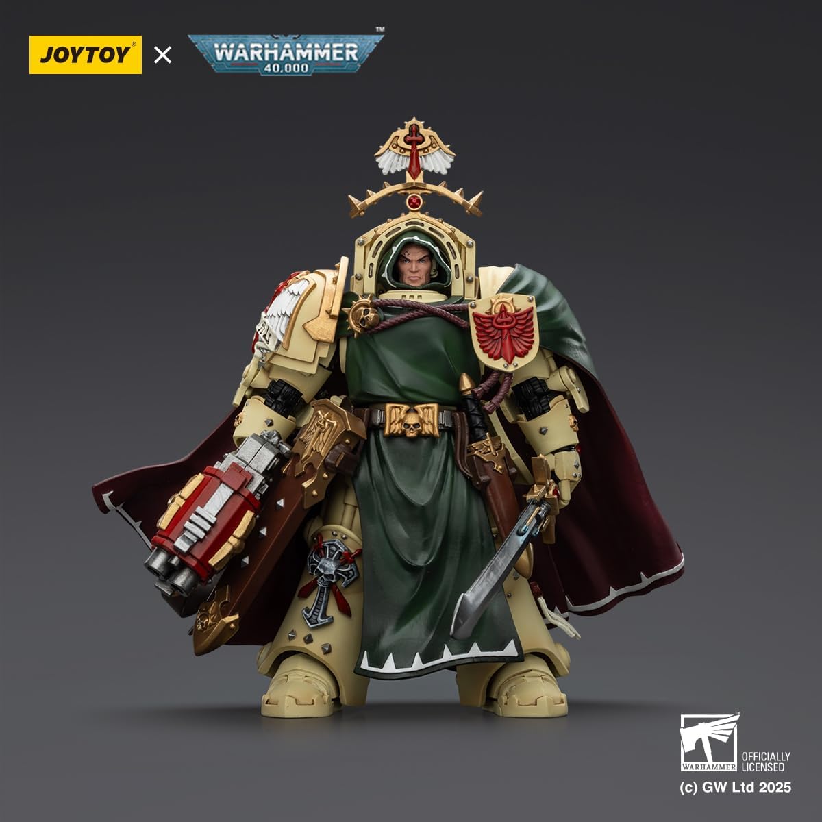 JOYTOY 1/18 Action Figures - Warhammer 40,000 Dark Angels Belial, Grand Master of The Deathwing with The Sword of Silence and Storm Bolter - 5‘’,Classic Character,Collectible,Age 15 and Above