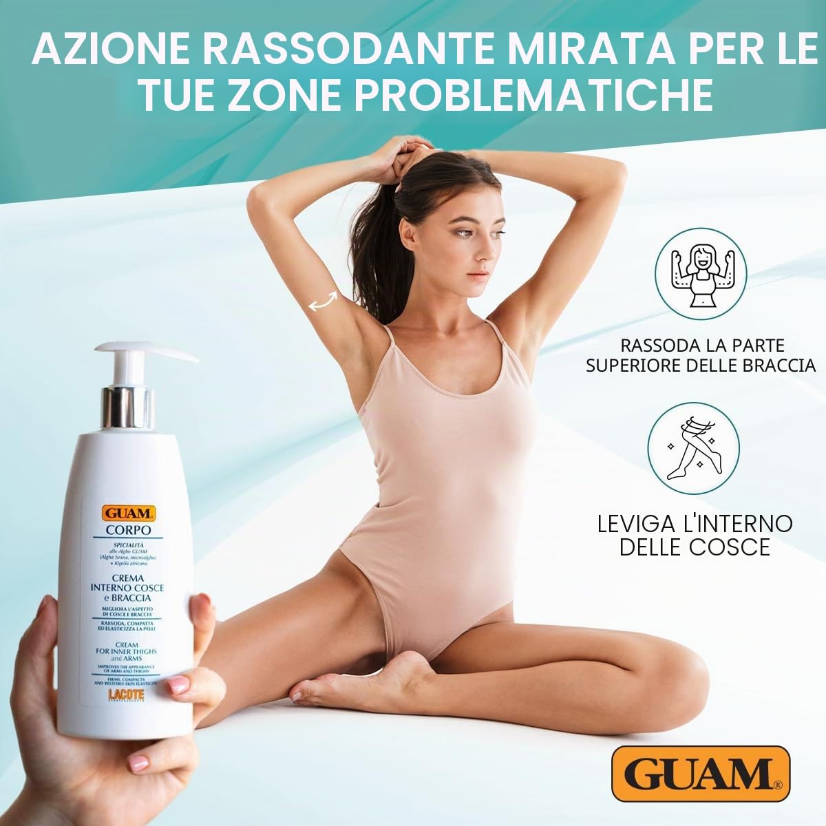 Guam Le Creme Crema Interno Cosce E Braccia, 200 Ml, ‎7 X 10 X 13 Cm, 1