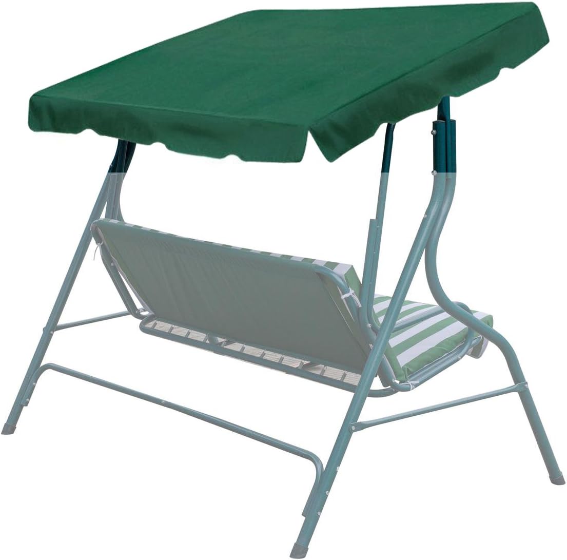 BenefitUSA Canopy Only Outdoor Patio Swing Canopy Replacement Porch Top Cover for Seat Furniture (73x52, Green)