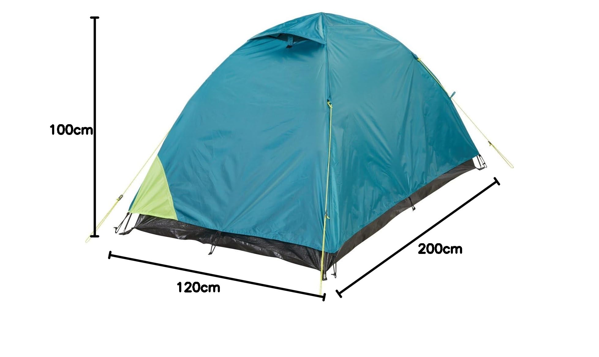 McKinley Vega 10.2 I Camping-Zelt, Blue Petrol/Green Li, One Size Sport & Freizeit