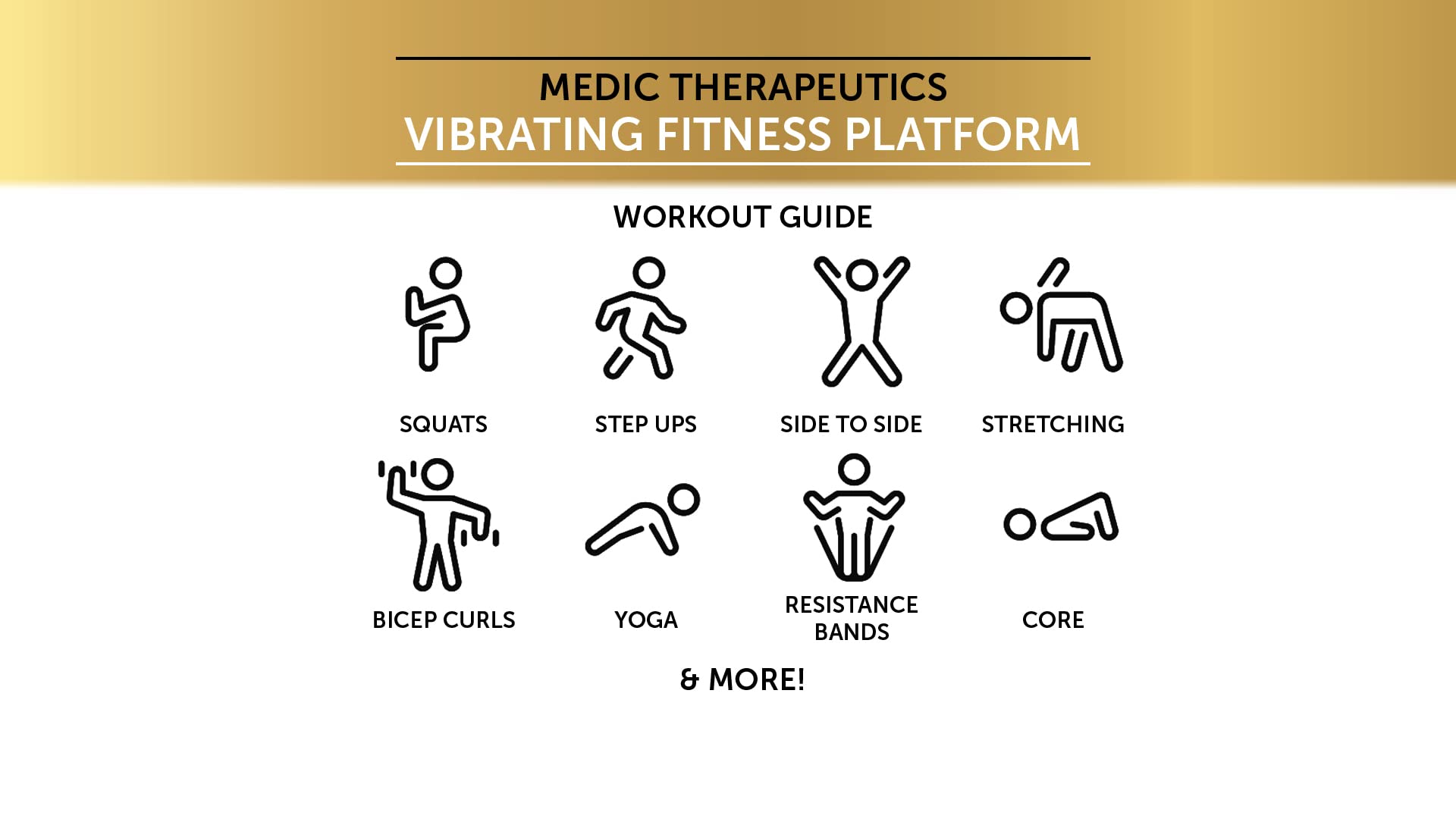 medic therapeutics vibrating fitness platform amazon Vibrating Fitness Platform w/ Resistance Bands & Remote — Medic Therapeutics