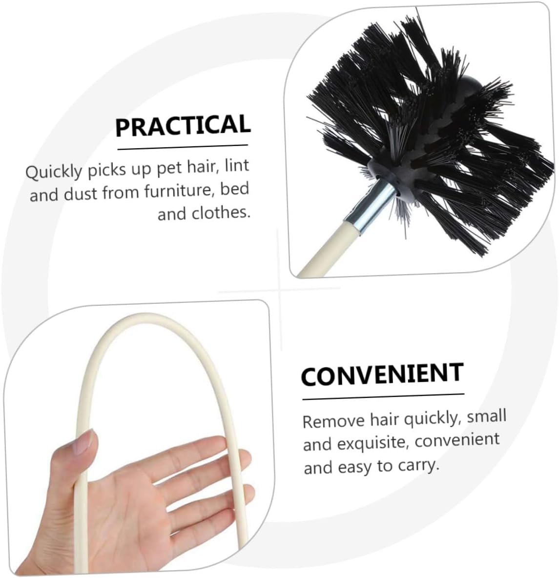 Flexible Chimney Duct Brush Cleaning Kit with 4 Nylon Rods and 1 Brush Head, 610mm Fireplace Vent Cleaner for Dryer Lint and Stove Pipe Interior Maintenance