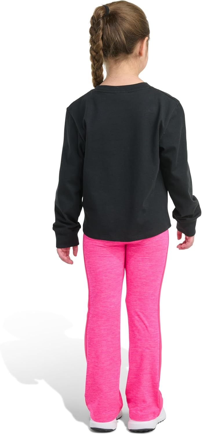 adidas baby-girls 2-piece Long Sleeve Graphic Tee & Flare Pant Set - Image 4