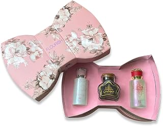 Flourish - 3 piece luxury perfume gift set for him and her | includes cherry eau de parfum, little hearts eau de parfum, Oud Ma'attar Majalis bakhoor/incense 60g | By Ahmed al maghribi