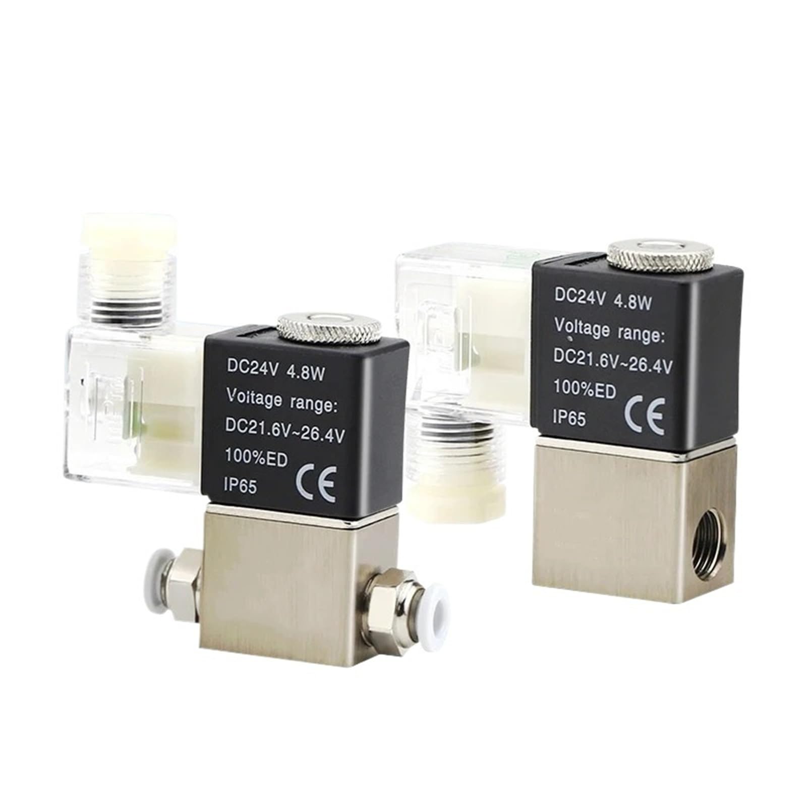 Électrovanne pneumatique normalement fermée 1/4" BSP 2V025-08 jaune 24V 220V