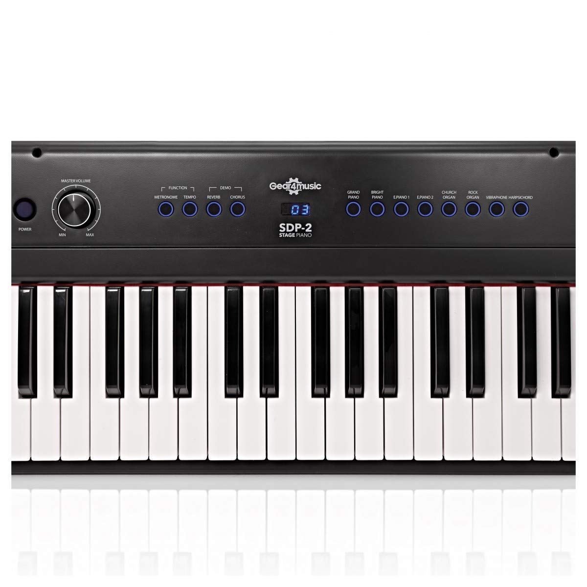 SDP-2 Pianoforte Digitale 88 Tasti Di Gear4music + Supporto e Panca Regolabile