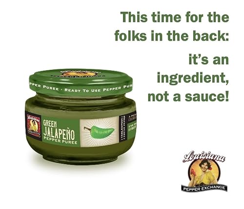 Miniatura 8 de Louisiana Pepper Exchange Salsa de puré de pimienta y jalapeño verde, condimento picante picante, a base de plantas, sin gluten, reemplaza a los