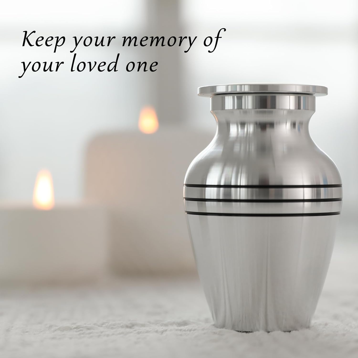 Aerospace-Grade Aluminum Urn for Adult Male Ashes - Lightweight Cremation Urn for Human Ashes, Modern Keepsake Urn with Secure Seal, Durable Memorial Container for Lasting Tribute (Silver-line) - Image 6