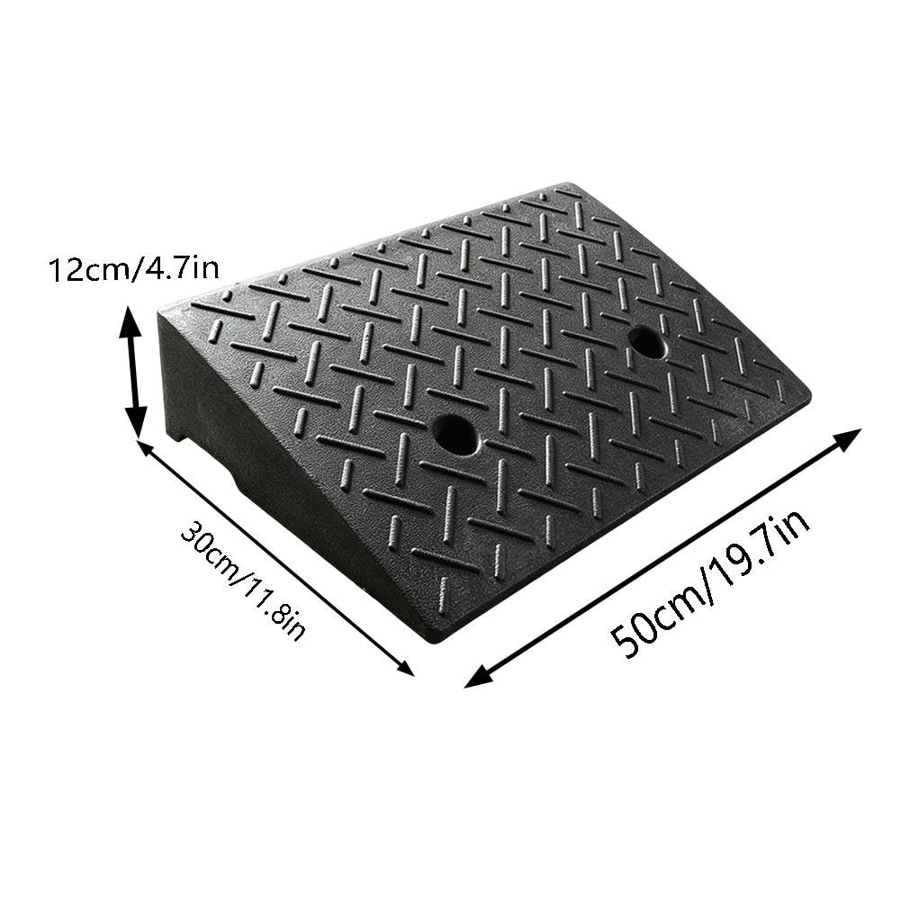 SOYDAN Rampa de Bordillo 50 x 32 x 12 cm, Rampas para Coches 12 cm Alto 1 Unidades Antideslizante Ayuda para el Acceso para Calzadas Aceras Motos Scooters