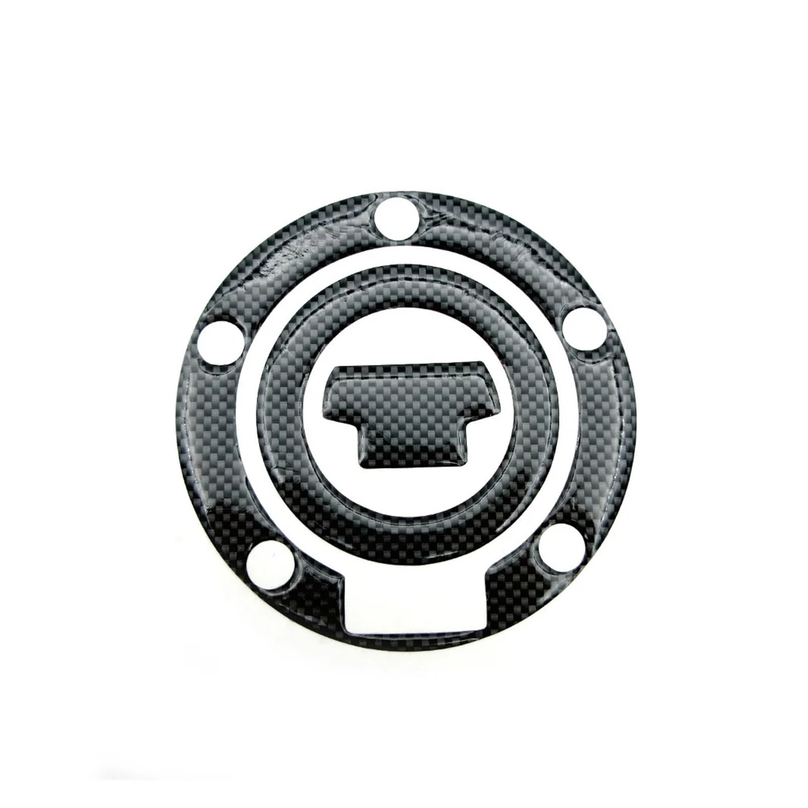 for S&uzuki 1Pcs Carbon Fiber Look Motorcycle Fuel Gas Oil Cap Tank Pad Tankpad Sticker(4 Black)