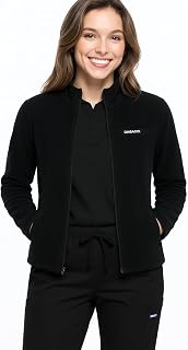 DAGACCI Complete Uniform Bundle– Includes a Classic Dagacci Scrub top and Pants Set, Plus a Matching Fleece Jacket for Comfortable All-Day Coverage in Any Medical Setting