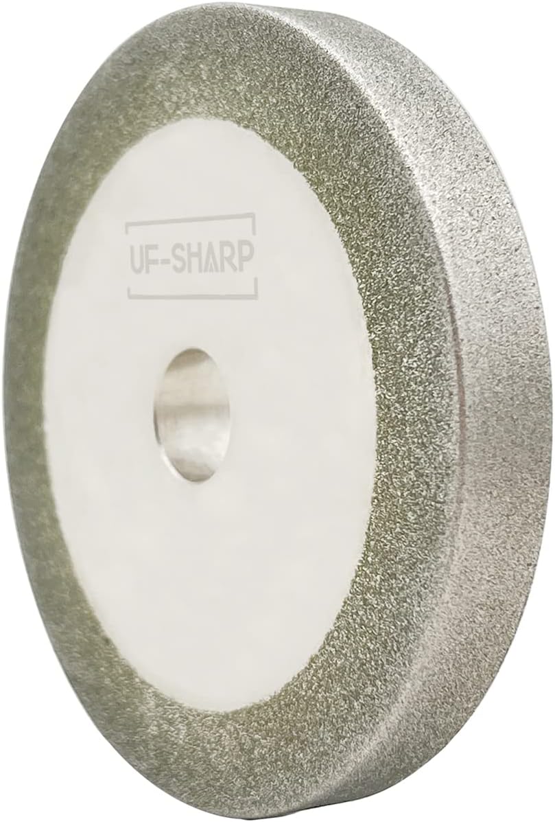 3 inch Flat Diamond Grinding Wheel 150 Grit, 1/2" Arbor, 10mm Wide for Grinding Tungsten,Carbide, Glass,Ceramic, Gem