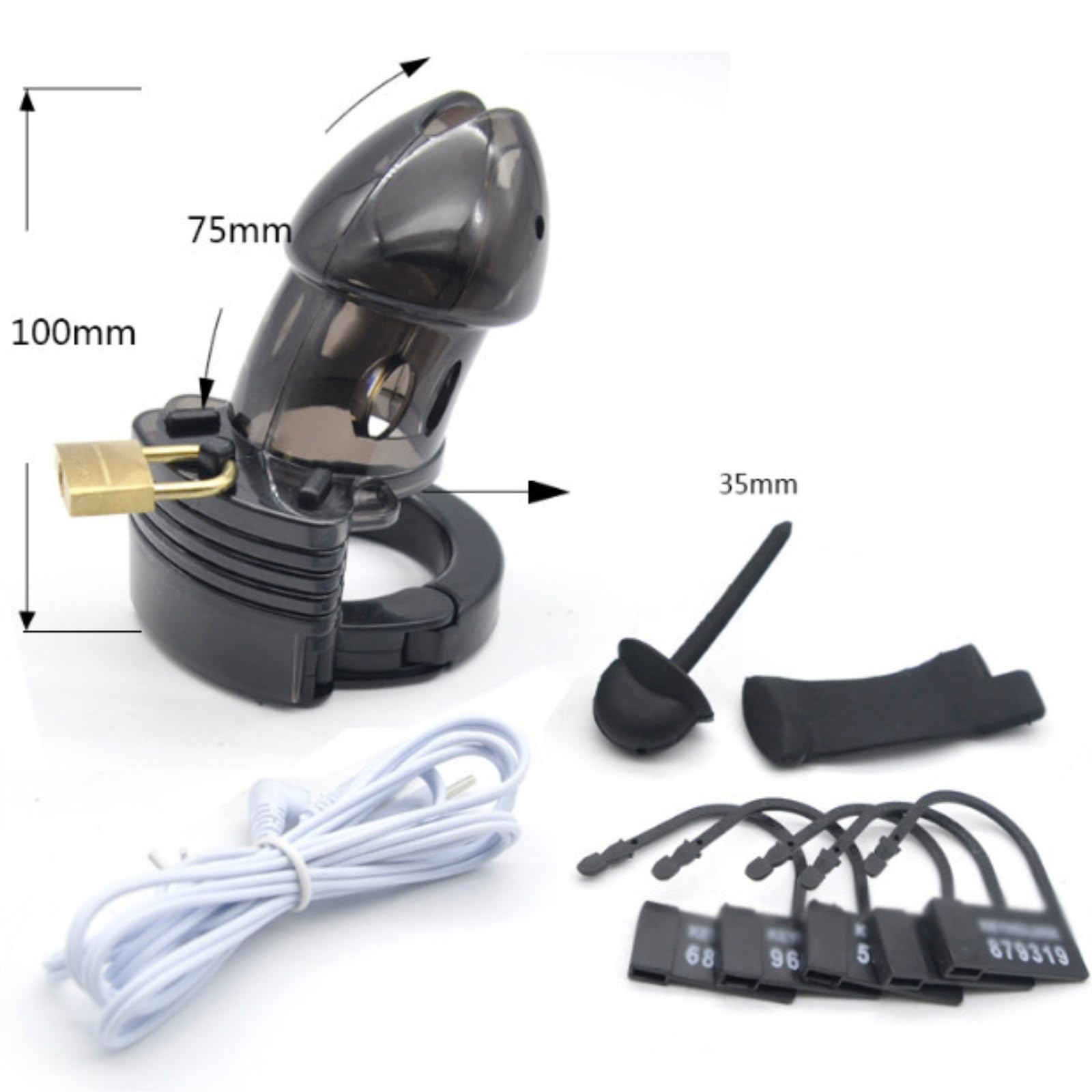 Uomo Sport Fitness Gabbia di scossa elettrica con blocco A34 (nero)