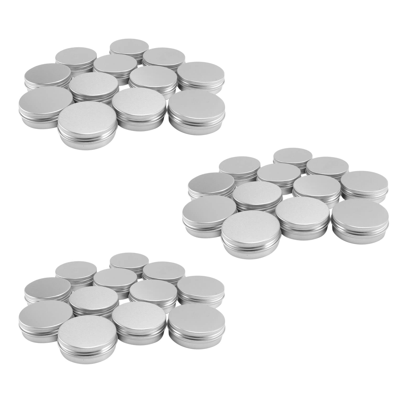 Jnchdghwa 36 x 50Ml Aluminium Make Up Pots 50Ml Capacity Empty Small Cosmetic/Candle/Tins Jars